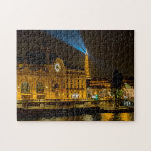 Musée d'Orsay in Paris bei Nacht Puzzle