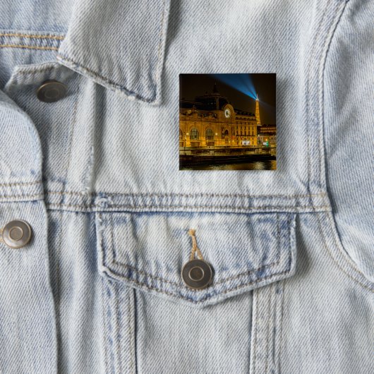 Musée d'Orsay in Paris nachts Button (Beispiel)