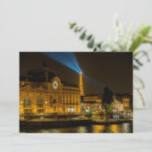 Musée d'Orsay in Paris nachts Einladung (Stehend Vorderseite)