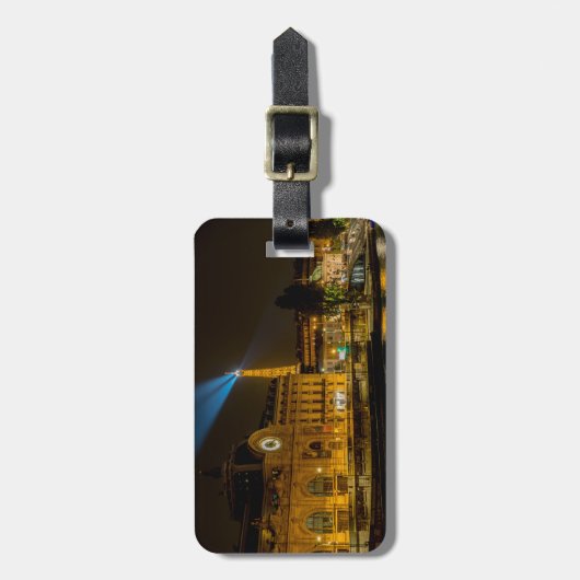 Musée d'Orsay in Paris nachts Gepäckanhänger (Vorderseite vertikal)