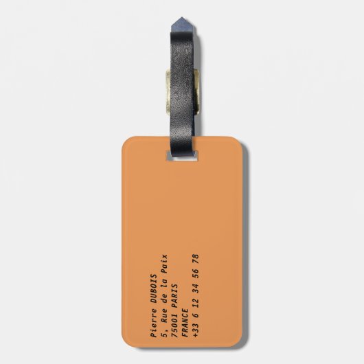 Musée d'Orsay in Paris nachts Gepäckanhänger (Rückseite vertikal)