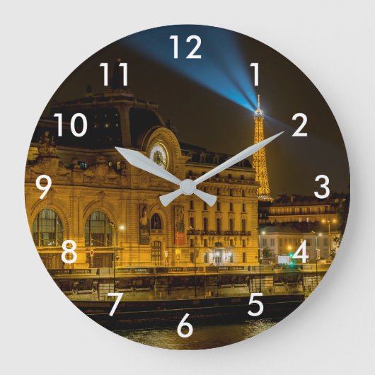 Musée d'Orsay in Paris nachts Große Wanduhr (Vorderseite)