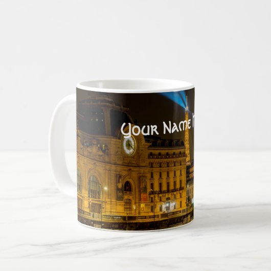 Musée d'Orsay in Paris nachts Kaffeetasse (Vorderseite Links)