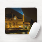 Musée d'Orsay in Paris nachts Mousepad (Mit Mouse)