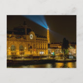 Musée d'Orsay in Paris nachts Postkarte (Vorderseite)