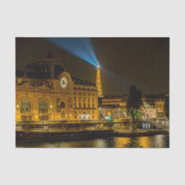 Musée d'Orsay in Paris nachts Seidenpapier