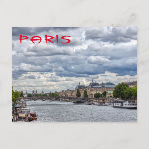 Musee d'Orsay und Seine - Paris, Frankreich Postkarte