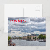 Musée d'Orsay und Seine river - Paris, Frankreich Postkarte (Vorne/Hinten)