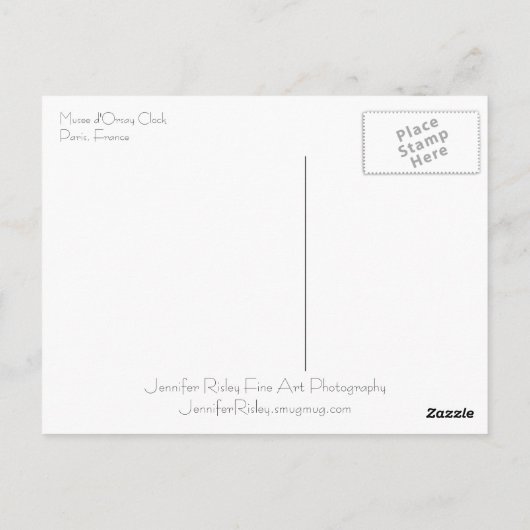 Museo d'Orsay Clock Postkarte (Rückseite)