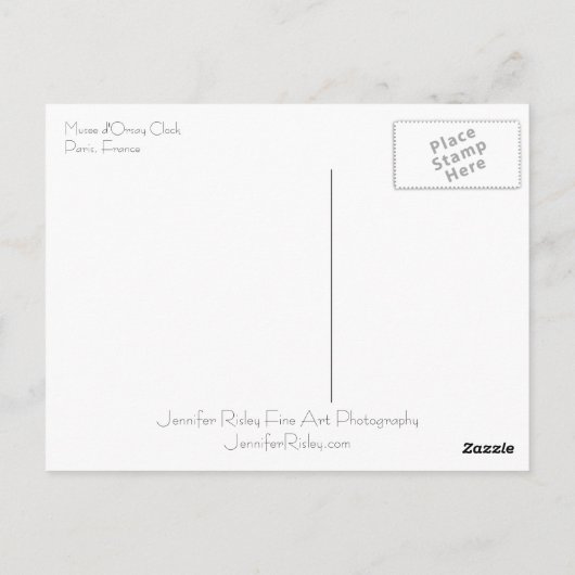 Museo d'Orsay Clock Postkarte (Rückseite)