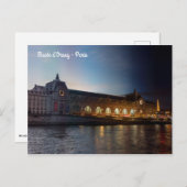 Museo d'Orsay Day to Night Transition - Paris Postkarte (Vorne/Hinten)