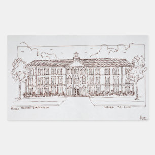 Museo Thyssen-Bornemisza  Madrid, Spanien Rechteckiger Aufkleber