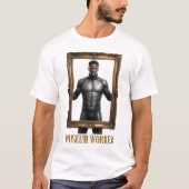 Museum-Arbeiter Superhelden T-Shirt (Vorderseite)