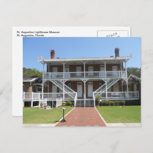 Museum des Leuchtturms St. Augustine, Florida Postkarte (Vorne/Hinten)