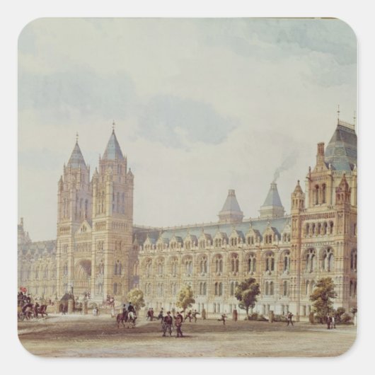 Museum für Naturgeschichte Quadratischer Aufkleber (Vorderseite)