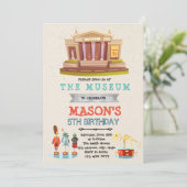 Museum Geburtstagseinladung Einladung (Stehend Vorderseite)