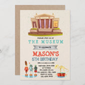 Museum Geburtstagseinladung Einladung (Vorne/Hinten)