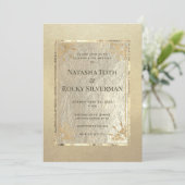 Museum Gold Affair Wedding & Party Einladung (Stehend Vorderseite)