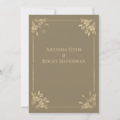 Museum Gold Affair Wedding & Party Einladung (Rückseite)