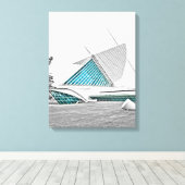 Museum Milwaukee Art Museum 7 Canvas Print Leinwanddruck (Insitu (Holzboden))