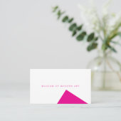 Museum Minimal Angle Front and Solid Back Business Visitenkarte (Stehend Vorderseite)