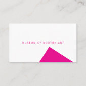 Museum Minimal Angle Front and Solid Back Business Visitenkarte (Vorderseite)