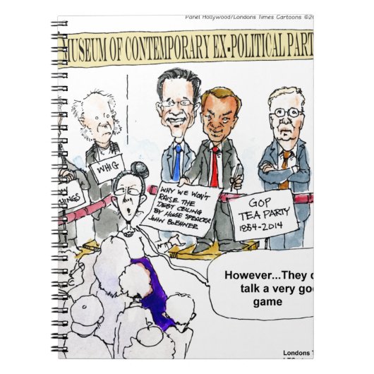 Museum of Ex Political Partys Funny Gifts & T-Shir Notizblock (Vorderseite)