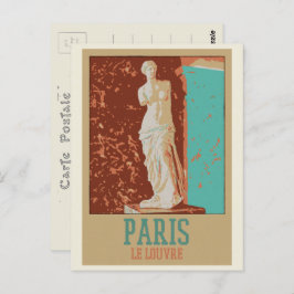 Museum Paris Louvre Illustration Frankreich Postca Postkarte