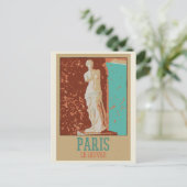 Museum Paris Louvre Illustration Frankreich Postca Postkarte (Stehend Vorderseite)