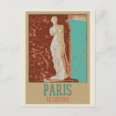 Museum Paris Louvre Illustration Frankreich Postca Postkarte (Vorderseite)