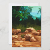 MUSEUM PARTY Dinosaurier Knochen Mystery Höhle Geb Einladung (Rückseite)