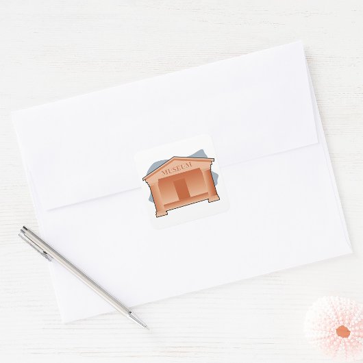 Museum Quadratischer Aufkleber