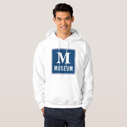 Museum Sign Mens Hoodie (Vorne ganz)
