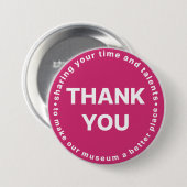 Museum Volunteer Vielen Dank Button (Vorne & Hinten)