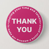 Museum Volunteer Vielen Dank Button (Vorderseite)