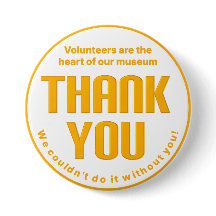 Museum Volunteer Vielen Dank Button