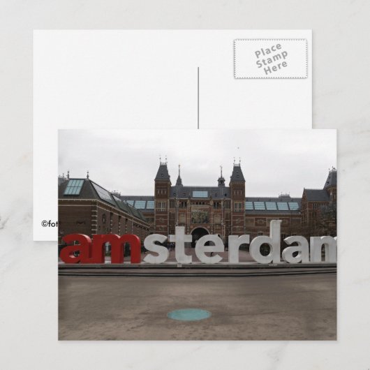 Museumplein Amsterdam Postkarte (Vorne/Hinten)