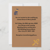 Museumsgeschichte Dinosaur Liebe Kinder Hochzeit Einladung (Rückseite)