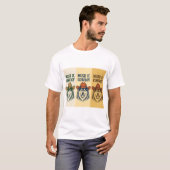 "Mush It, Cowboy", Alaskan Malamute T-Shirt (Vorne ganz)