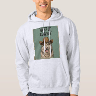 "Mush It, Cowboy" Erwachsenen-Hoodie mit Husky Hoodie