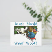Mush Mush Woof Woof Postkarte (Stehend Vorderseite)