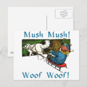 Mush Mush Woof Woof Postkarte (Vorne/Hinten)
