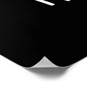 Mush-tache Funny Moustach Mushroom Pun Dark BG Poster (Ecke)