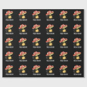 Mush-vroom Funny Fast Mushroom Pun Dark BG Geschenkpapier (Flach)