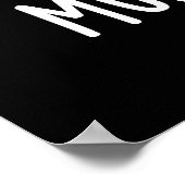 Mush-vroom Funny Fast Mushroom Pun Dark BG Poster (Ecke)