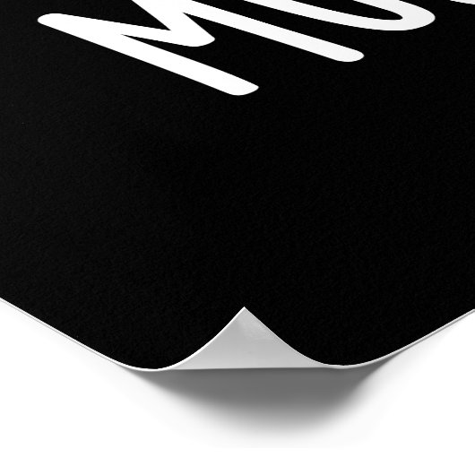 Mush-vroom Funny Fast Mushroom Pun Dark BG Poster (Ecke)