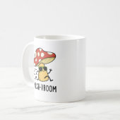 Mush-vroom Funny Fast Mushroom Pun Kaffeetasse (Vorderseite Links)