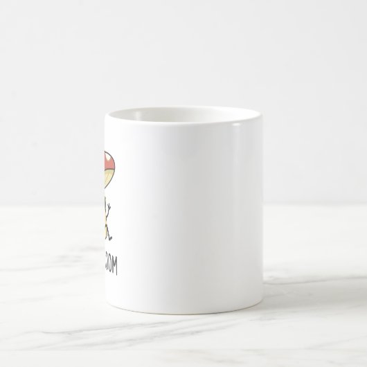 Mush-vroom Funny Fast Mushroom Pun Kaffeetasse (Mittel)