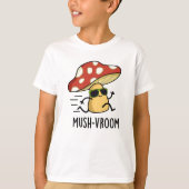 Mush-vroom Funny Fast Mushroom Pun T-Shirt (Vorderseite)