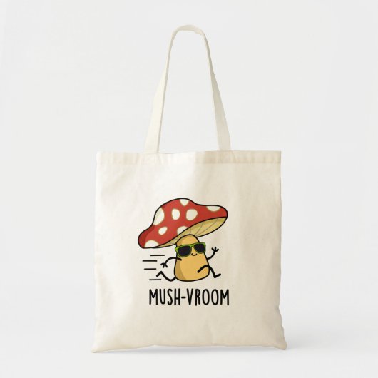 Mush-vroom Funny Fast Mushroom Pun Tragetasche (Vorne)